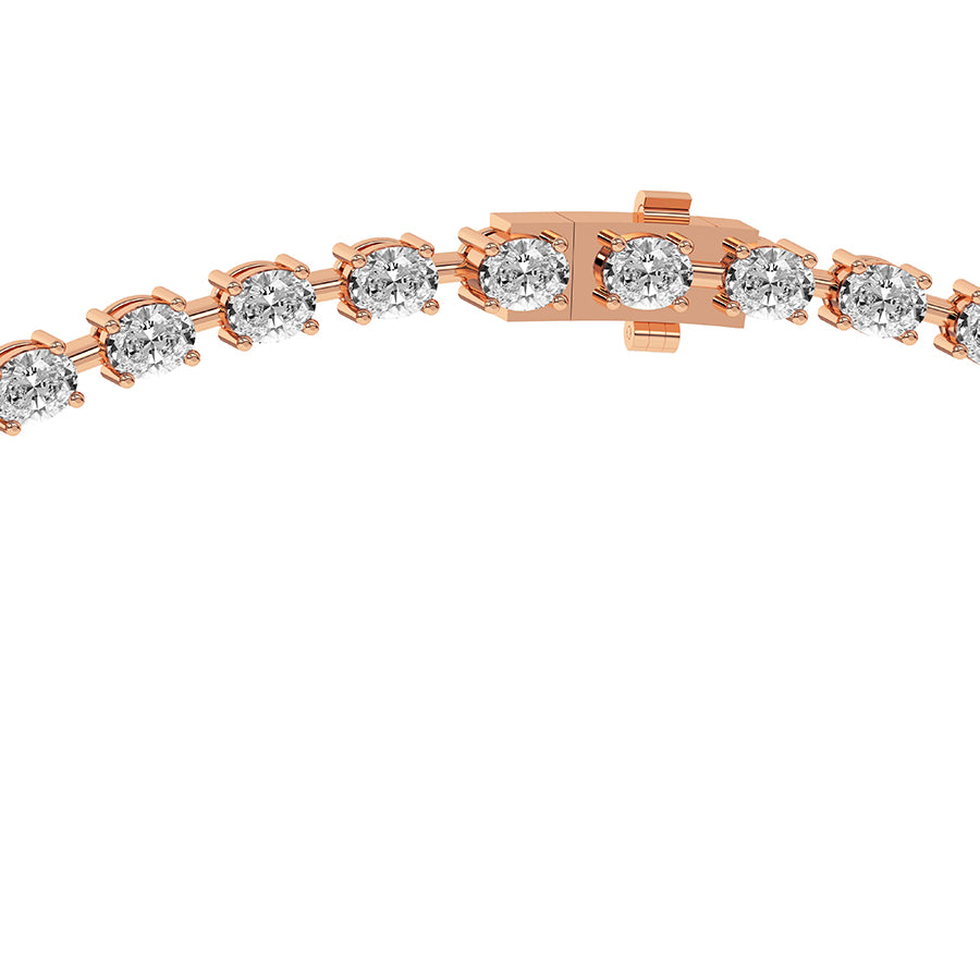 Luxury Y-Shape Tennis Necklace with Oval and Pear Cut Lab Diamonds