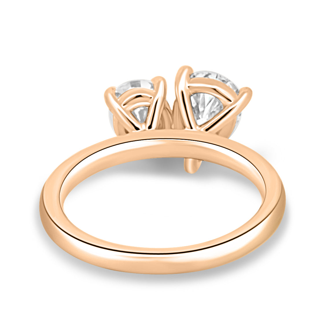 Dual Stone Toi et Moi Ring in Pear and Oval Cuts Lab Grown Diamond