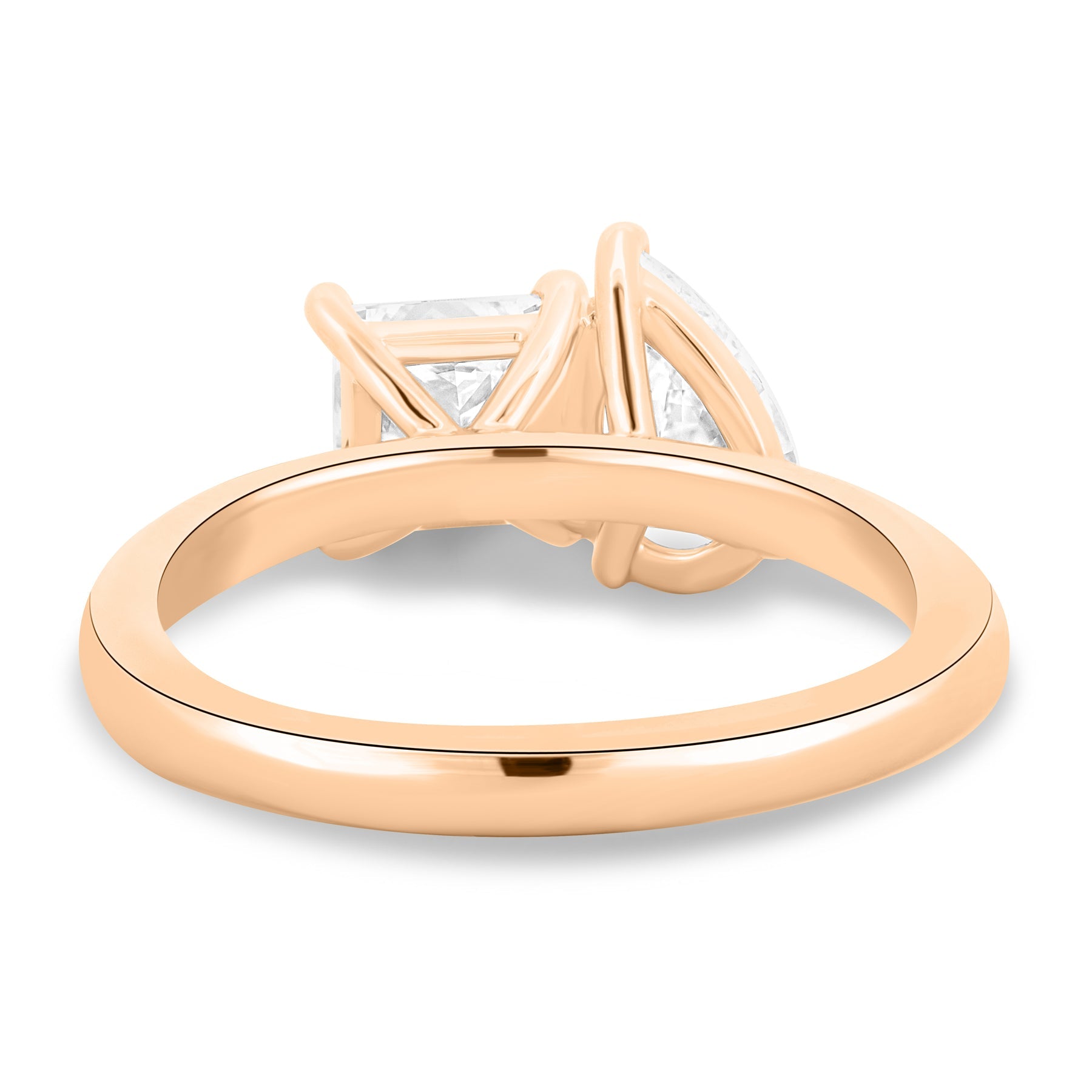 Dual Stone Toi et Moi Ring in Pear and Princess Cuts Lab Grown Diamond