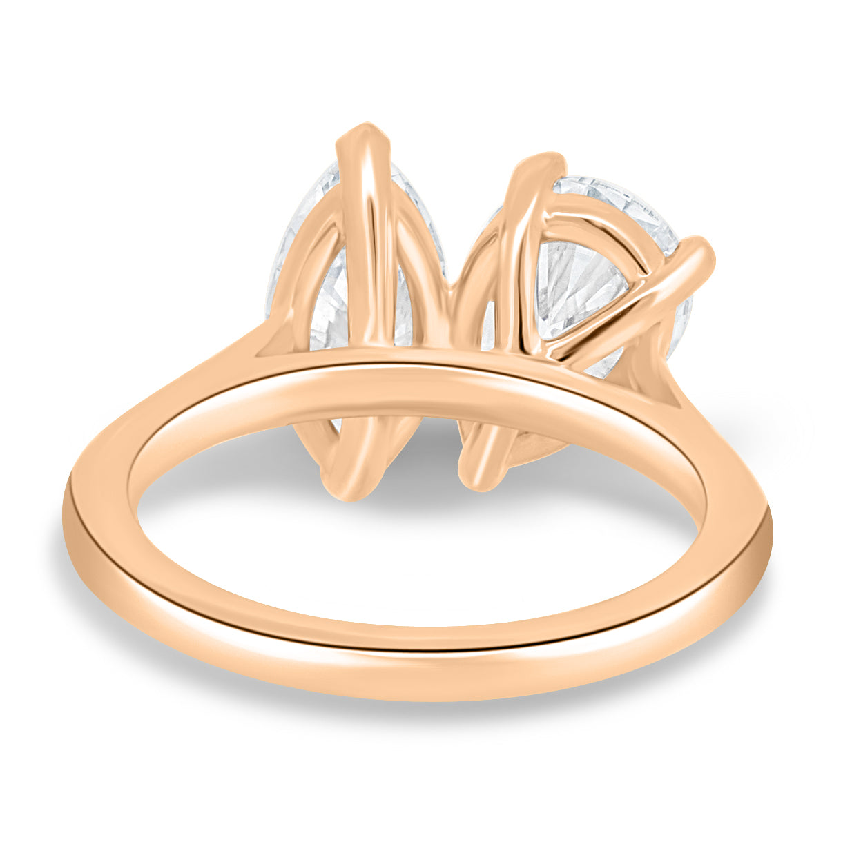 Dual Stone Toi et Moi Ring in Pear and Marquise Cuts Lab Grown Diamond