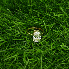 Oval Lab Diamond Solitaire Engagement Ring