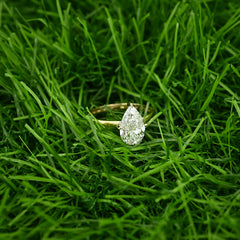 Pear Lab Diamond Solitaire Engagement Ring