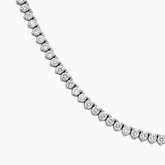 Round Lab Diamond Sunburst Tennis Necklace