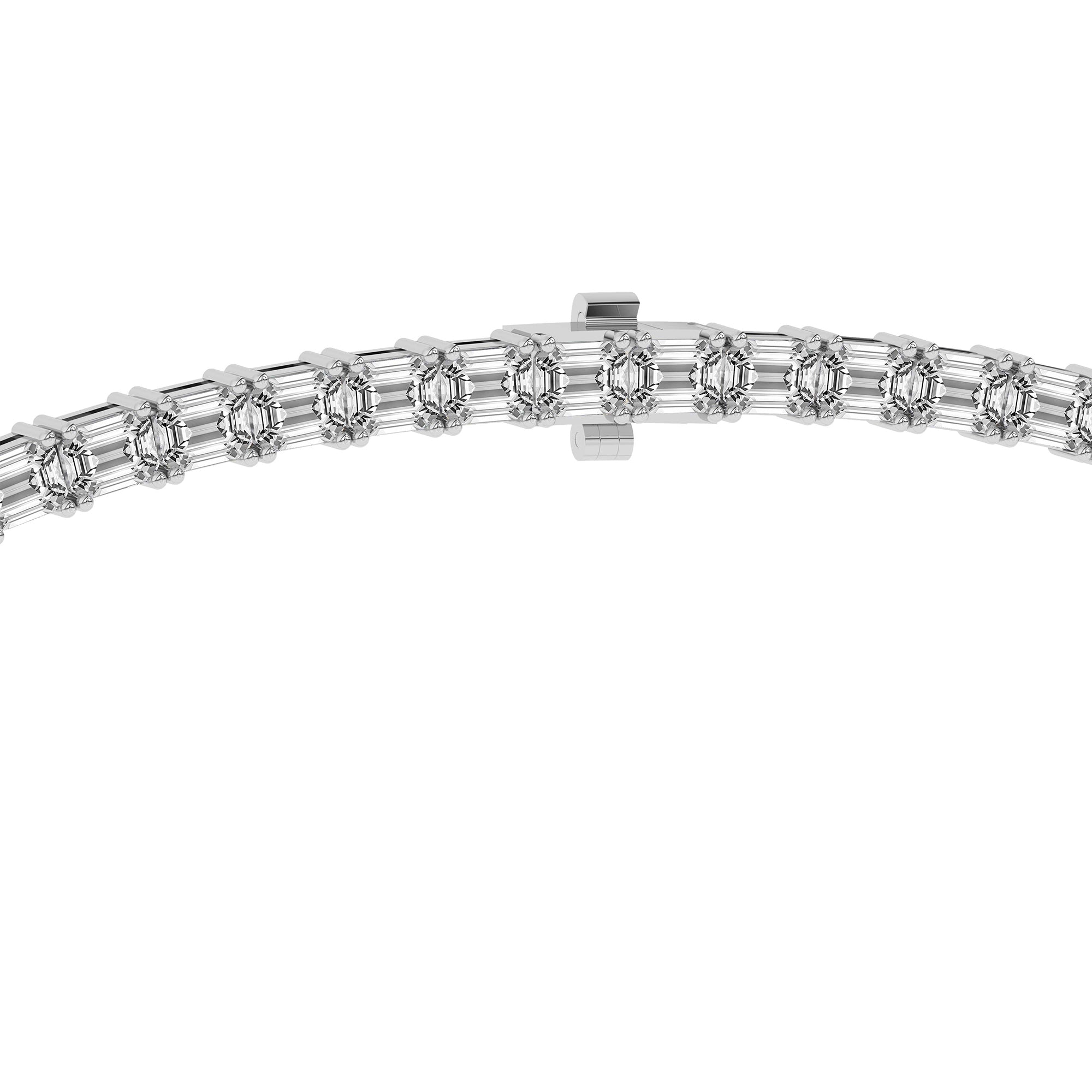 Emerald Lab Diamond Classic Tennis Necklace