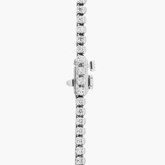 Round Lab Diamond Graduating Tennis Necklace