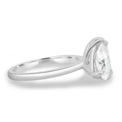 Dual Stone Toi et Moi Ring in Pear and Emerald Cuts Lab Grown Diamond