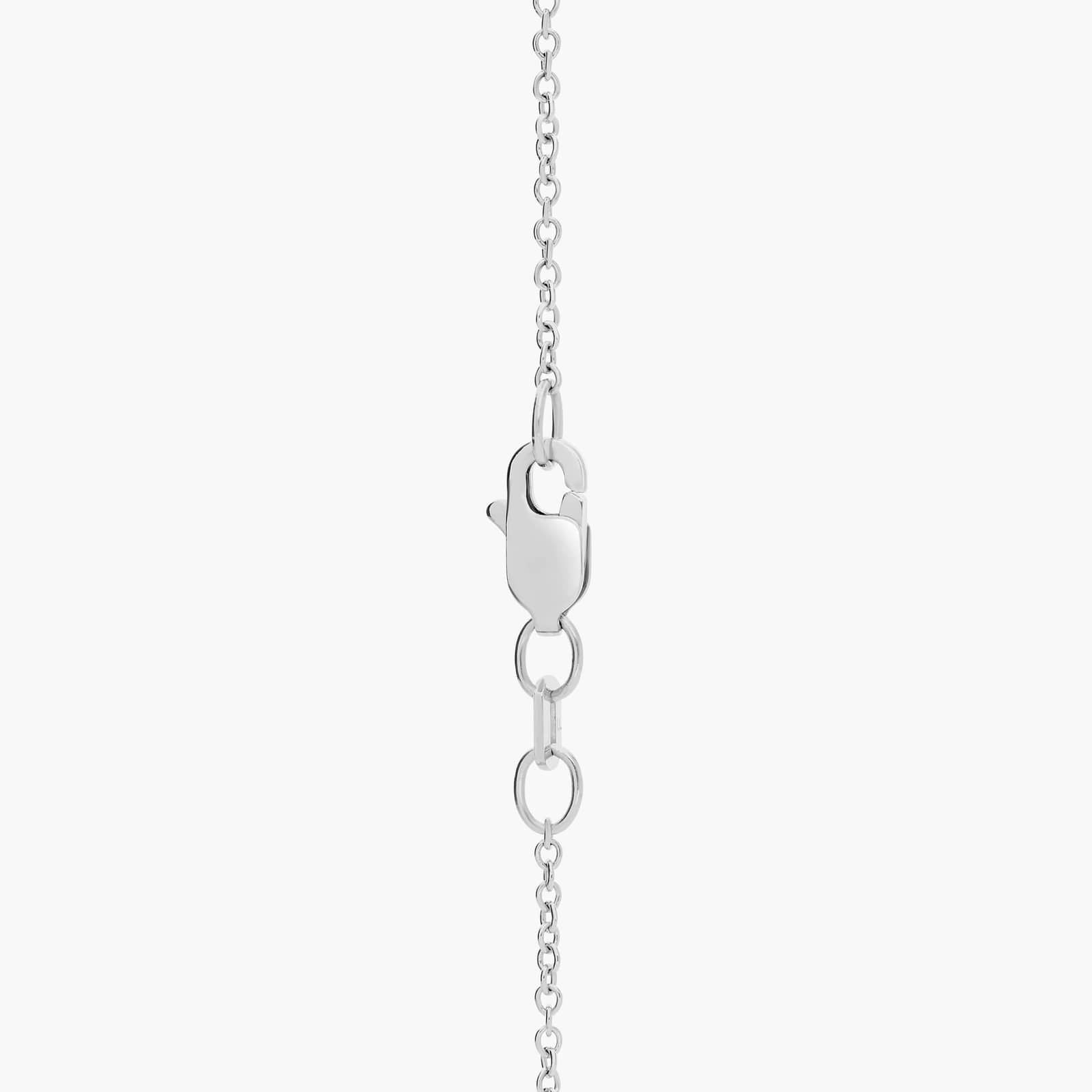 Elegant Alternating Baguette And Round Half Eternity Diamond Necklace