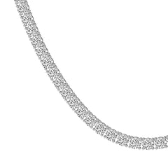 Round Lab Diamond Classic Tennis Necklace