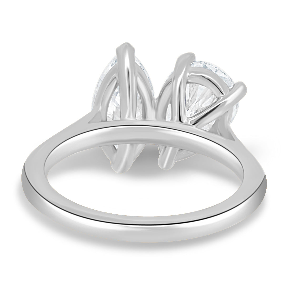 Dual Stone Toi et Moi Ring in Pear and Marquise Cuts Lab Grown Diamond