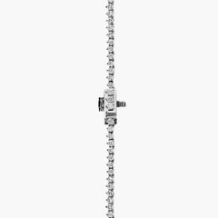 Round Lab Diamond Sunburst Graduating Tennis Necklace