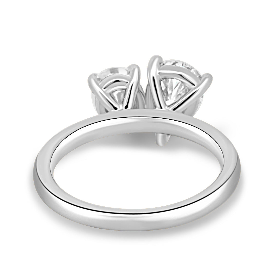 Dual Stone Toi et Moi Ring in Pear and Oval Cuts Lab Grown Diamond