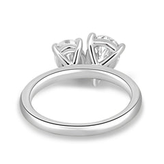 Dual Stone Toi et Moi Ring in Pear and Oval Cuts Lab Grown Diamond