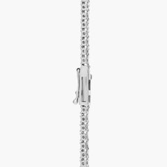 Round Lab Diamond Graduating Tennis Necklace