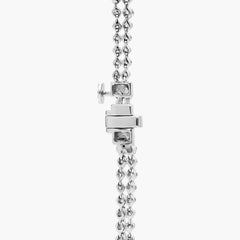 Exquisite Round Lab Diamond Double Raw Tennis Necklace