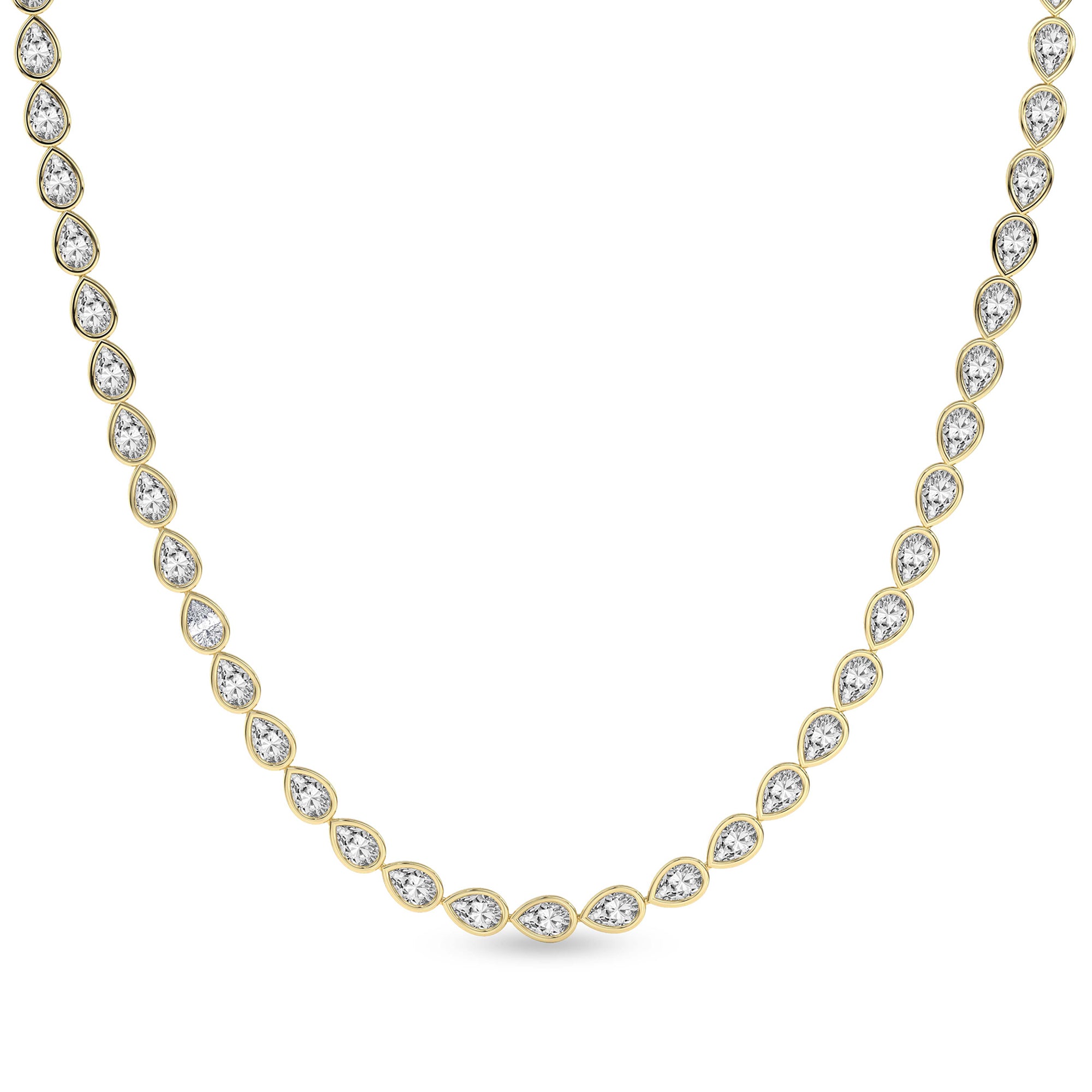 Pear Lab Diamond Classic Bezel Tennis Necklace