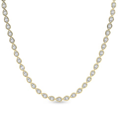 Pear Lab Diamond Classic Bezel Tennis Necklace