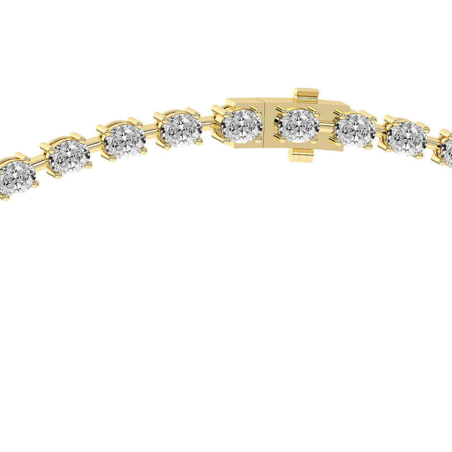 Luxury Y-Shape Tennis Necklace with Oval and Pear Cut Lab Diamonds
