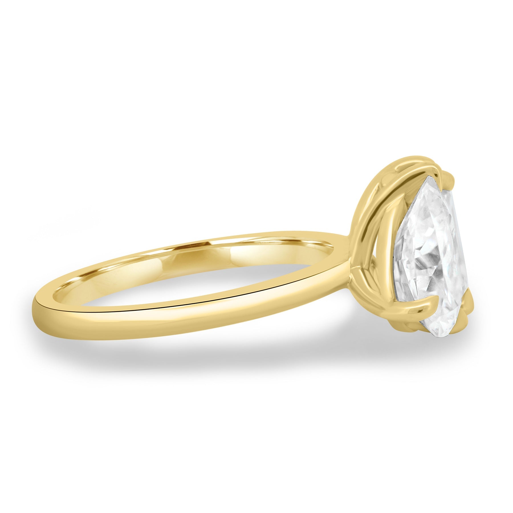 Dual Stone Toi et Moi Ring in Pear and Emerald Cuts Lab Grown Diamond