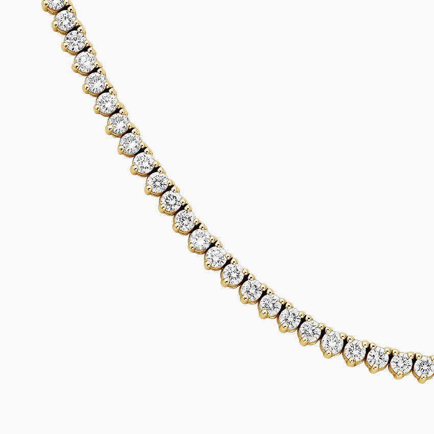 Round Lab Diamond Sunburst Tennis Necklace