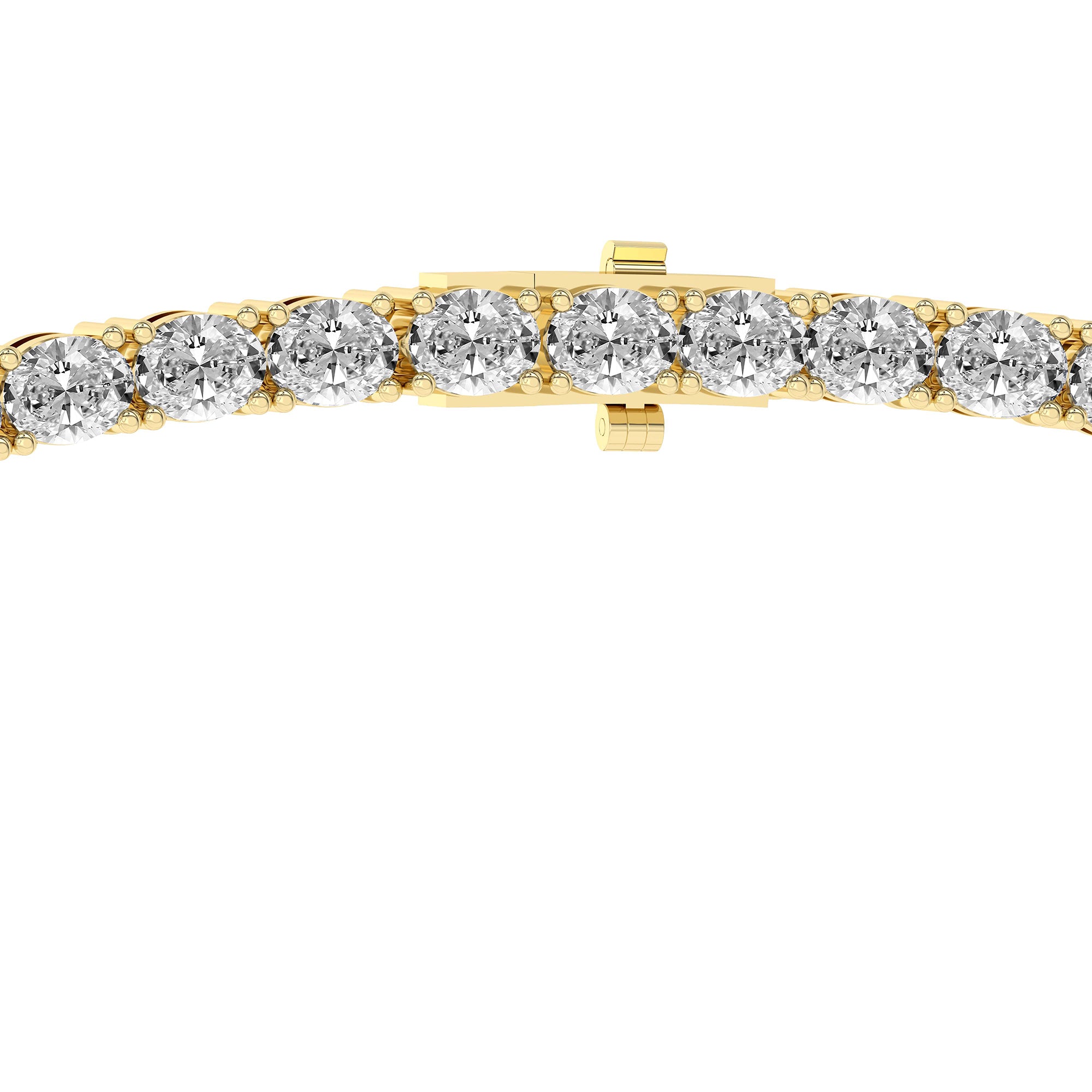 Oval Lab Diamond Classic Tennis Necklace