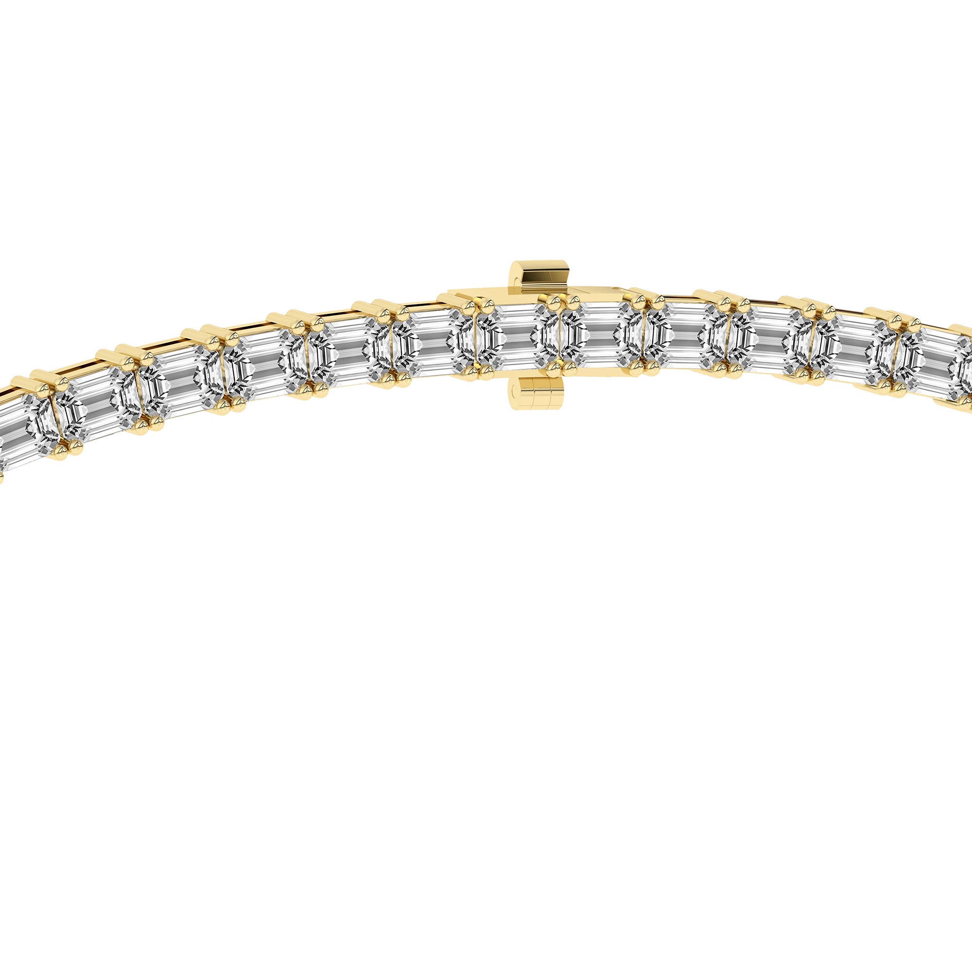 Emerald Lab Diamond Classic Tennis Necklace