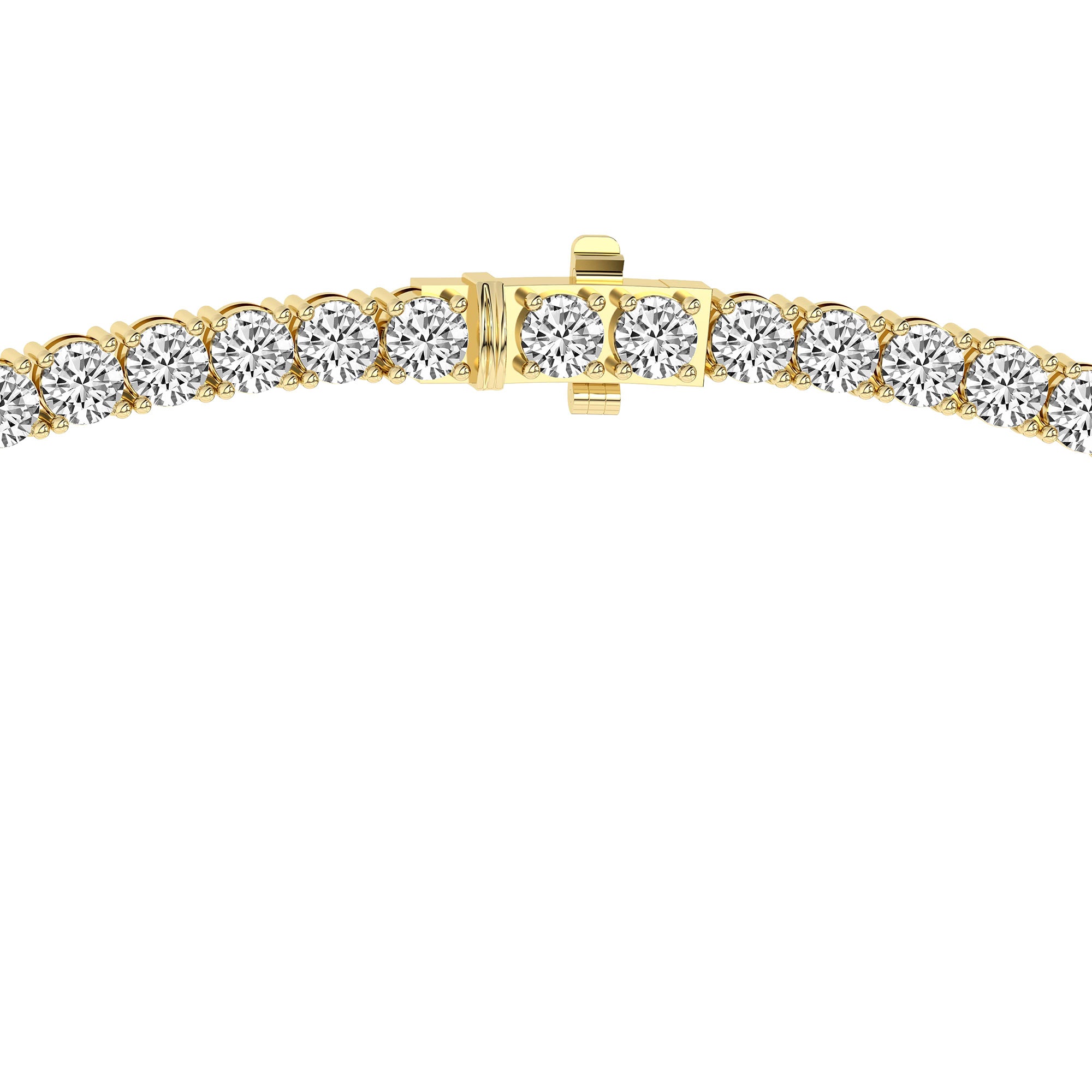 Round Lab Diamond Classic Tennis Necklace