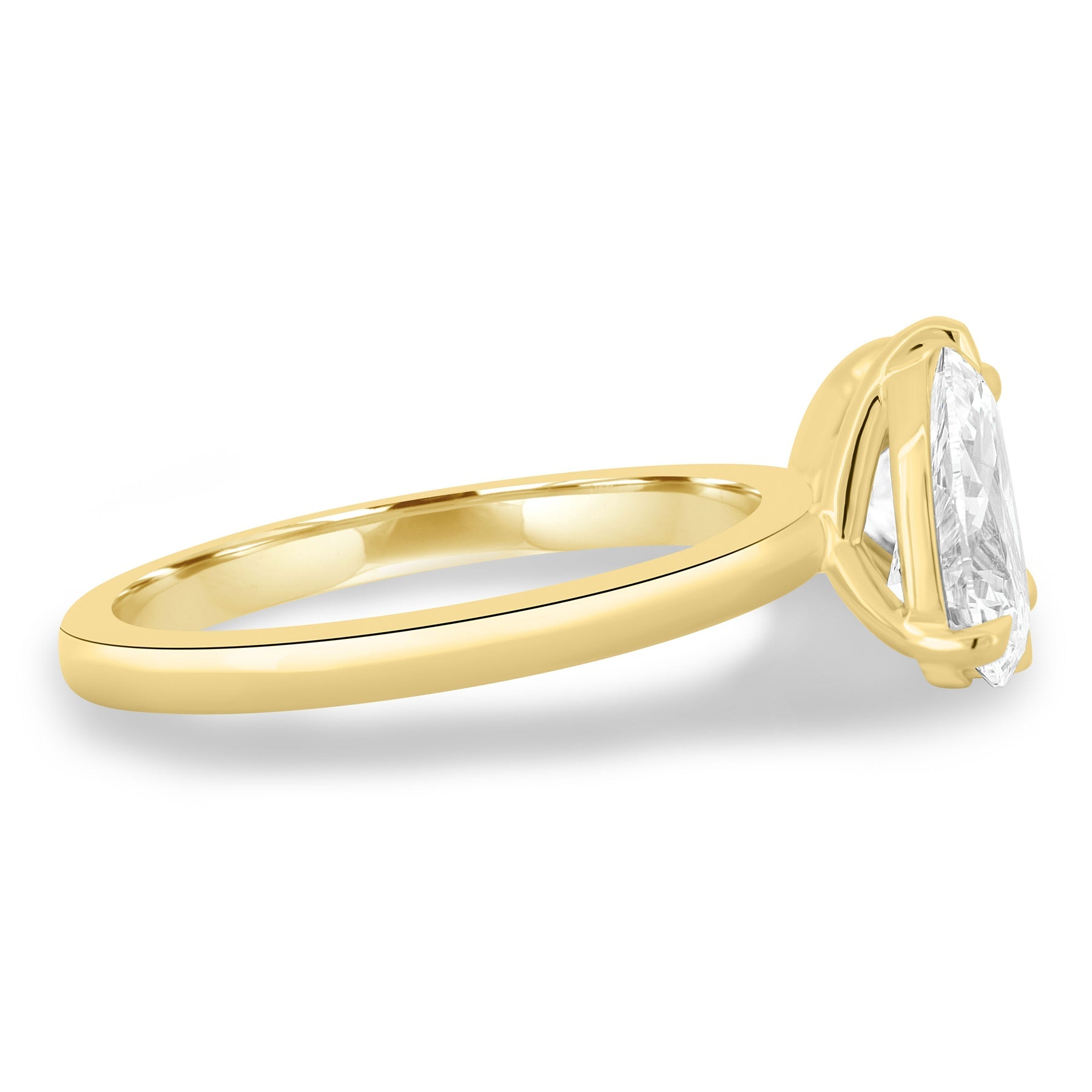 Dual Stone Toi et Moi Ring in Pear and Princess Cuts Lab Grown Diamond
