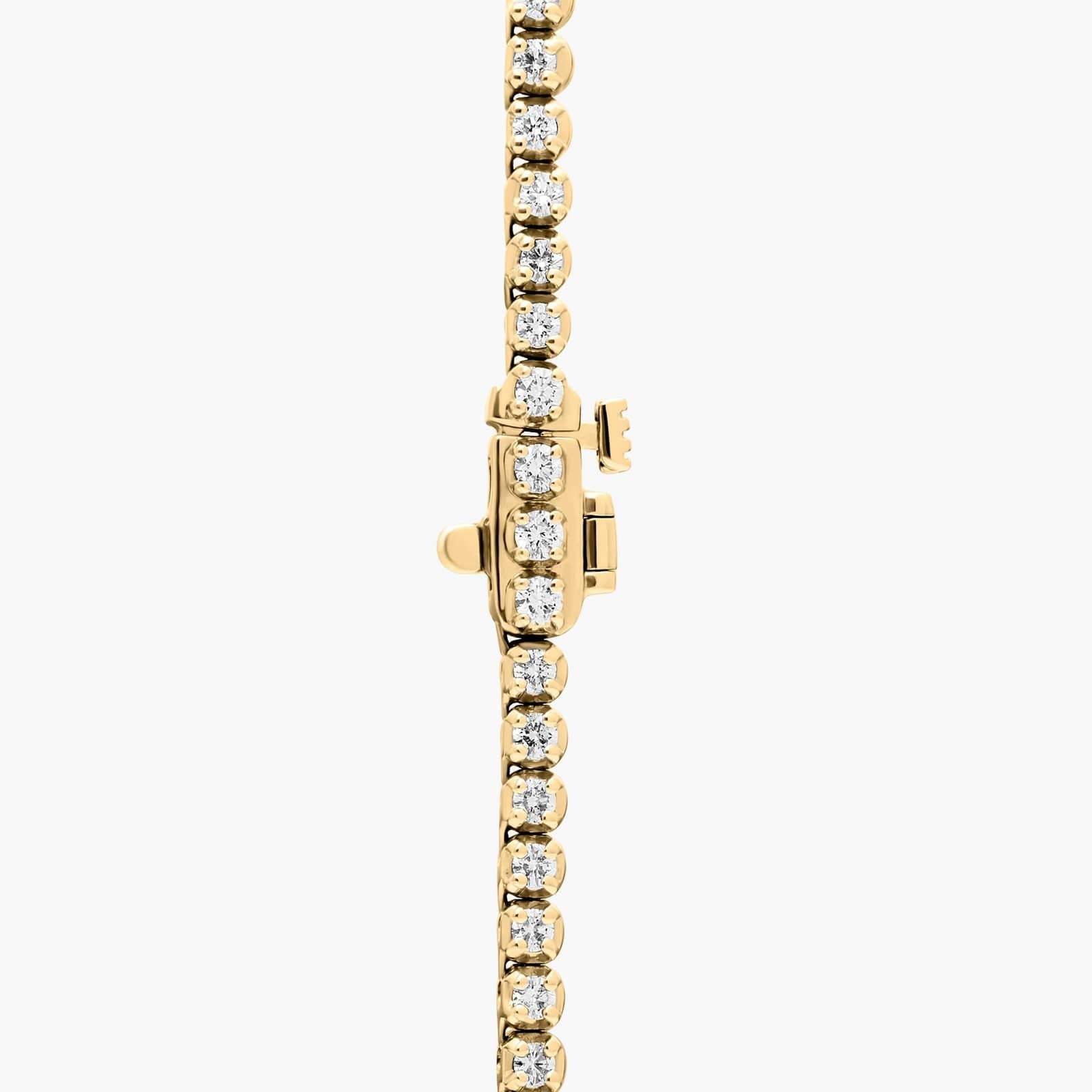 Round Lab Diamond Graduating Tennis Necklace
