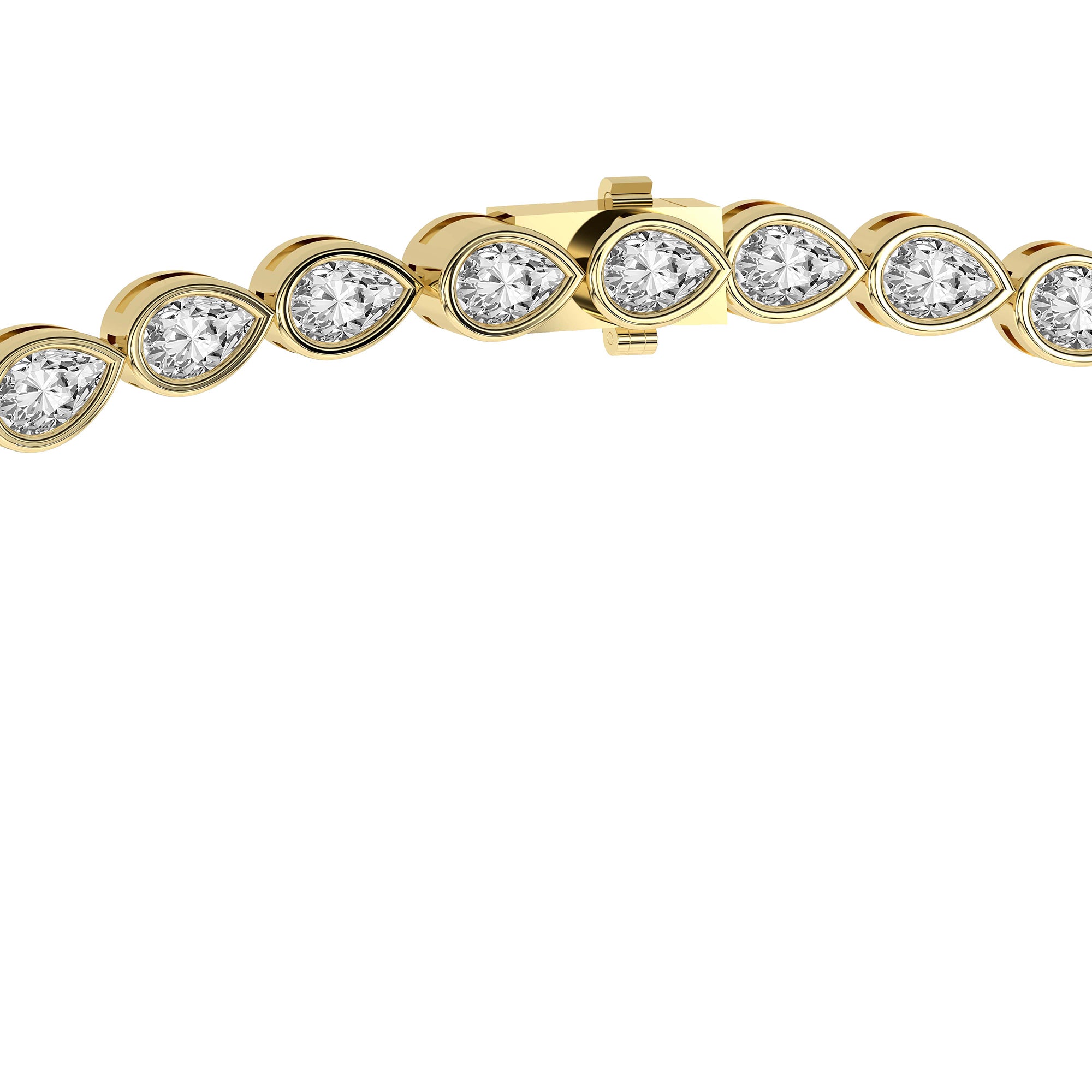Pear Lab Diamond Classic Bezel Tennis Necklace