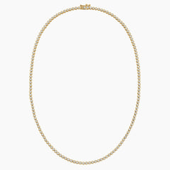 Round Lab Diamond Classic Bezel Tennis Necklace
