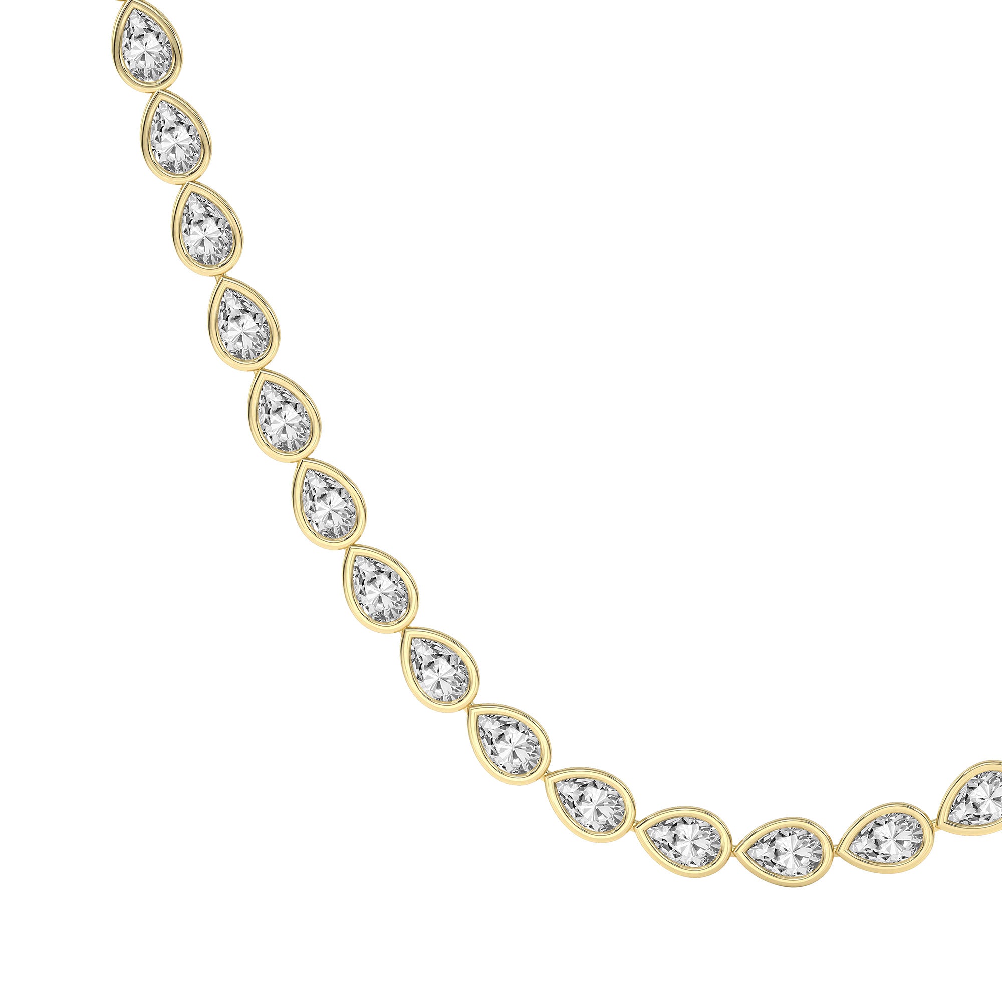 Pear Lab Diamond Classic Bezel Tennis Necklace