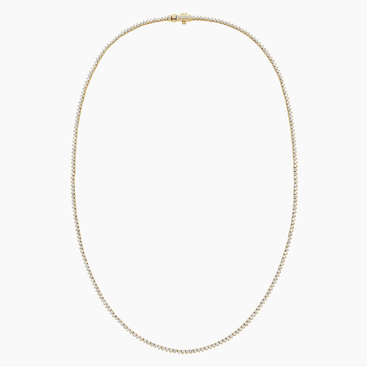 Round Lab Diamond Sunburst Tennis Necklace