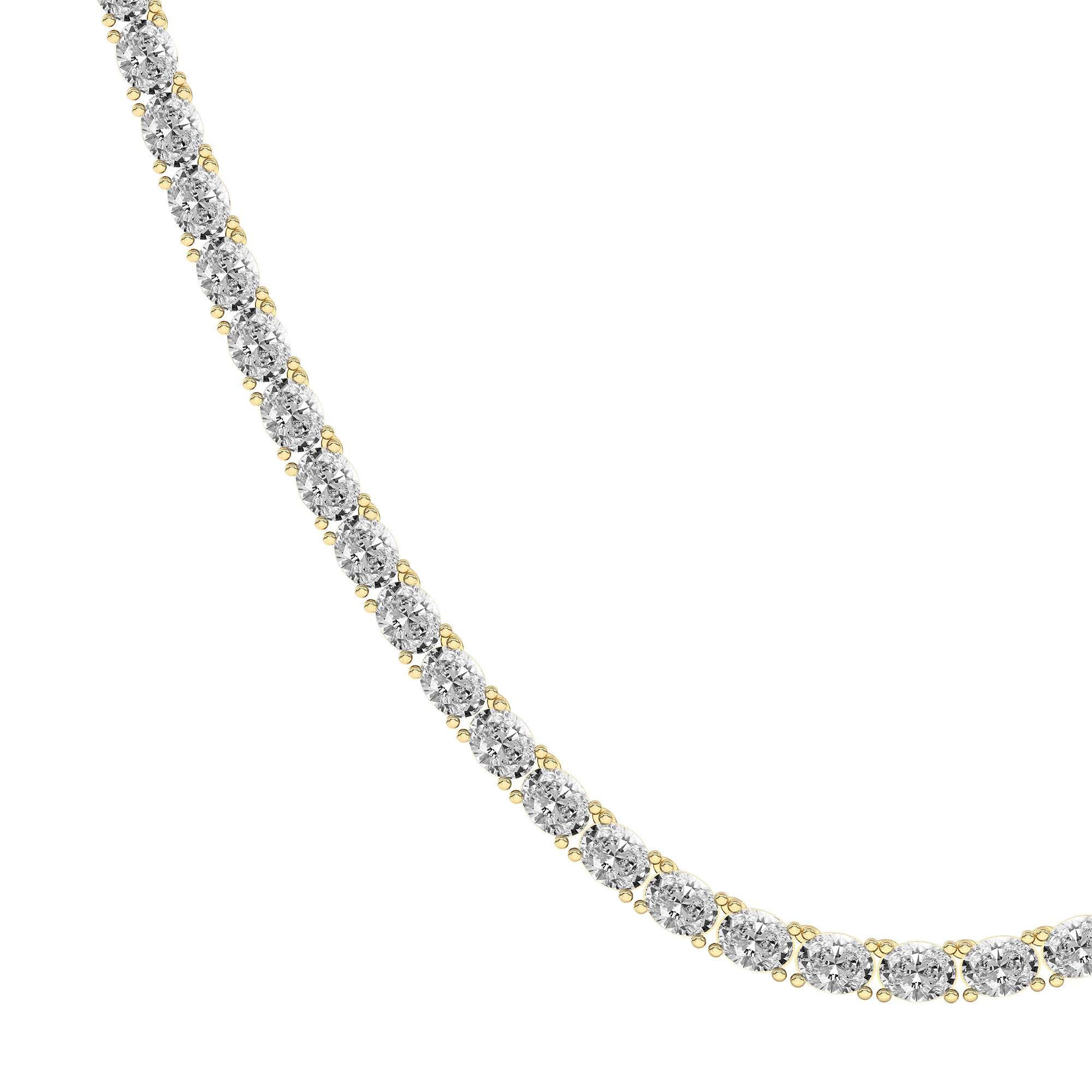 Oval Lab Diamond Classic Tennis Necklace