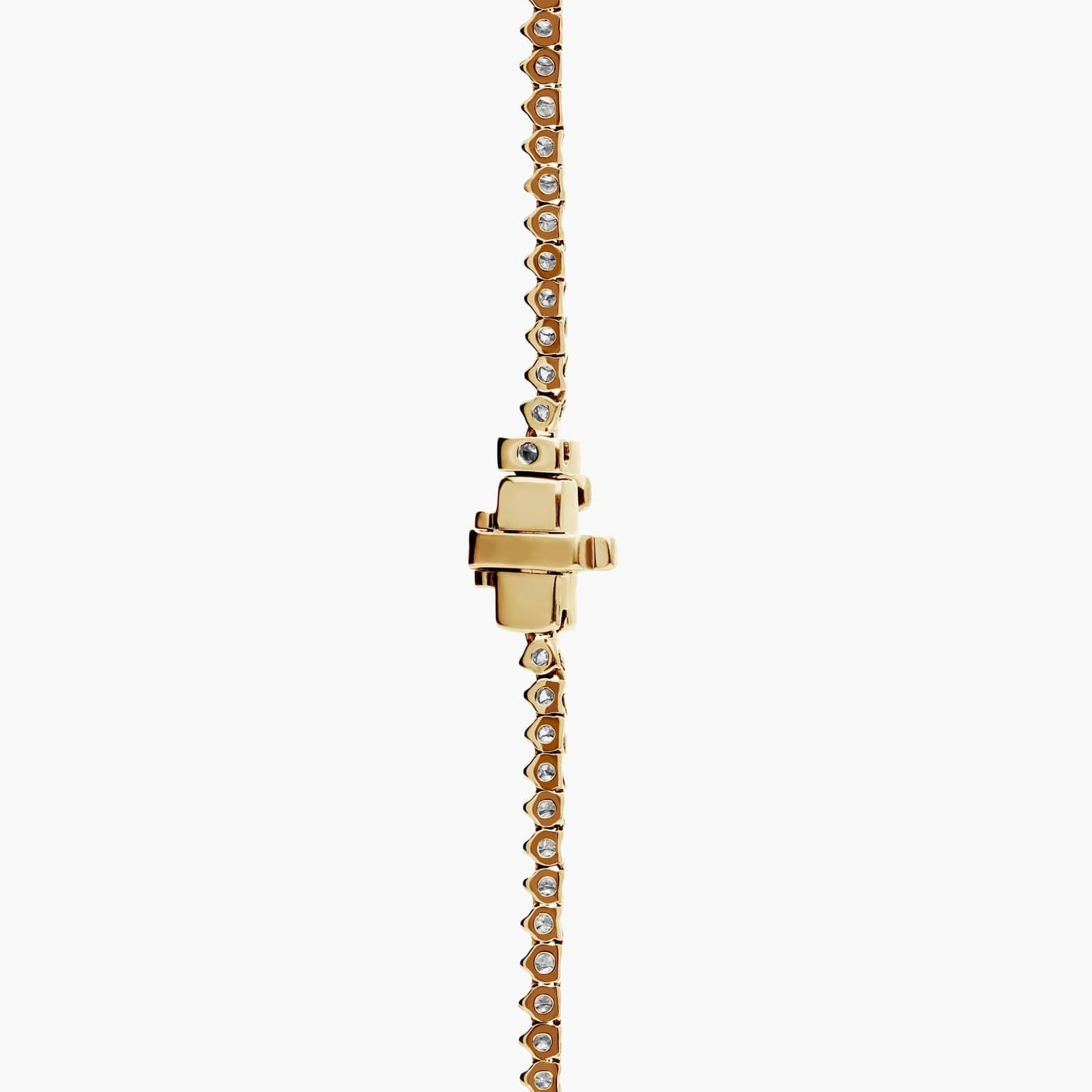 Round Lab Diamond Sunburst Graduating Tennis Necklace